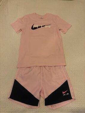 Nike Pink AIR Athletic Shorts and Tee Set